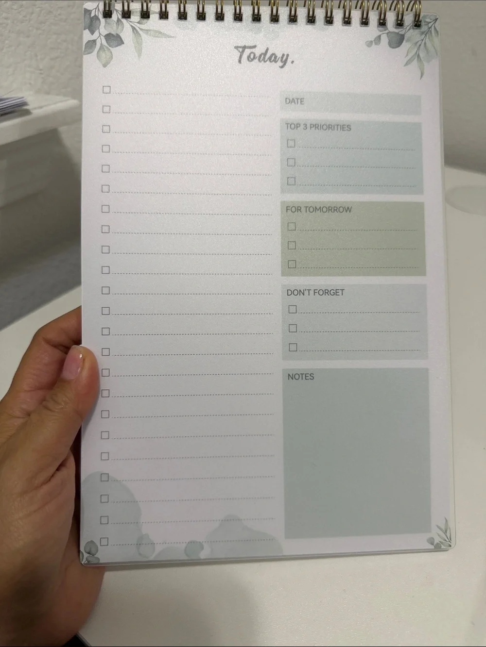 Undated Daily To Do List Notepad, Time Management Goal Planner Notebook